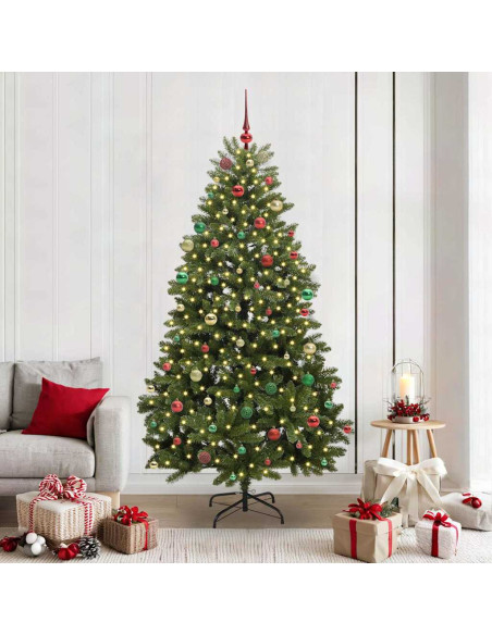 Albero di Natale artificiale Verde 210 cm PVC e Metallo