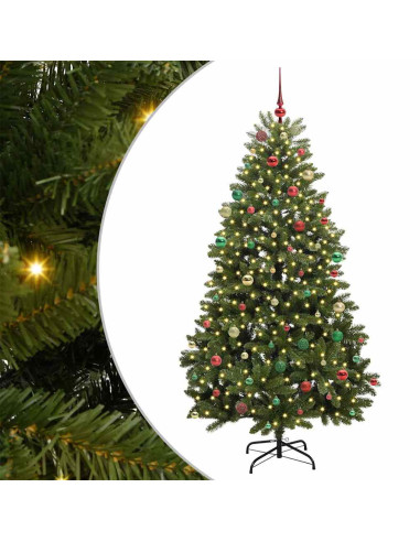 Albero di Natale artificiale Verde 210 cm PVC e Metallo