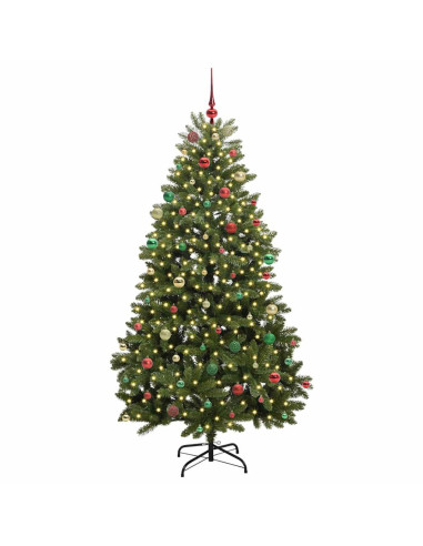 Albero di Natale artificiale Verde 210 cm PVC e Metallo