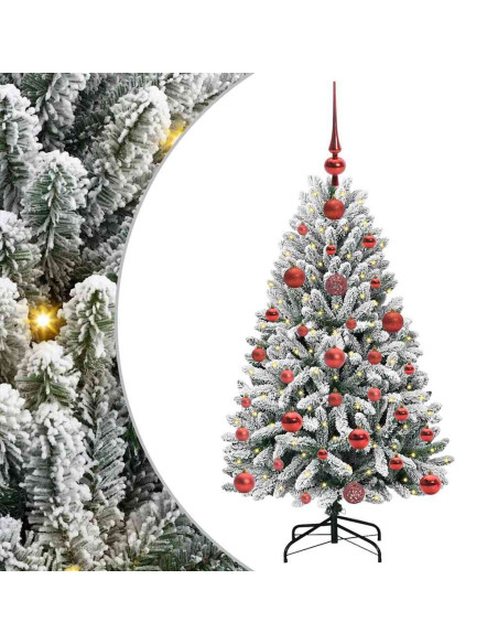 Albero di Natale artificiale Verde e Bianco 120 cm