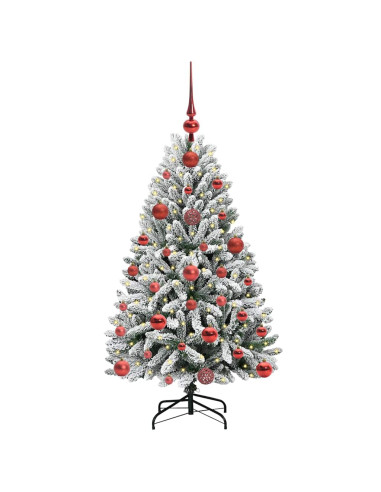 Albero di Natale artificiale Verde e Bianco 120 cm