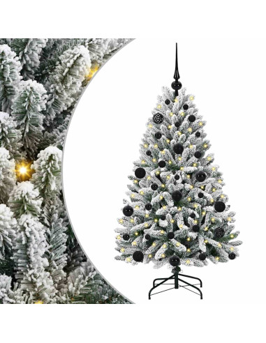 Albero di Natale artificiale Verde e Bianco 120 cm