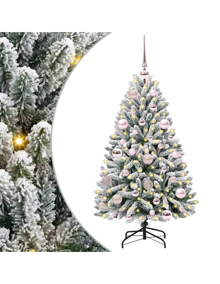 Albero di Natale artificiale Verde e Bianco 120 cm