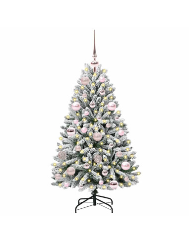 Albero di Natale artificiale Verde e Bianco 120 cm