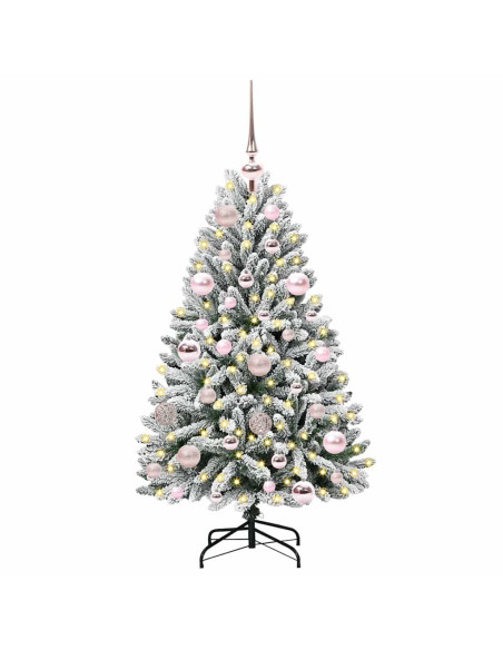 Albero di Natale artificiale Verde e Bianco 120 cm