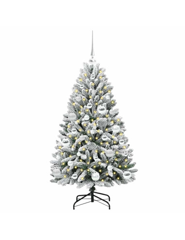 Albero di Natale artificiale Verde e Bianco 120 cm