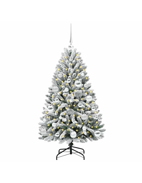 Albero di Natale artificiale Verde e Bianco 120 cm