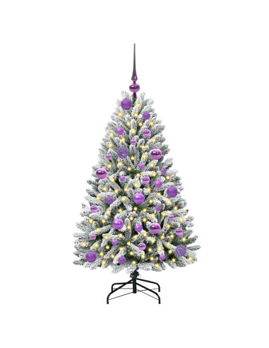 Albero di Natale artificiale Verde e Bianco 120 cm