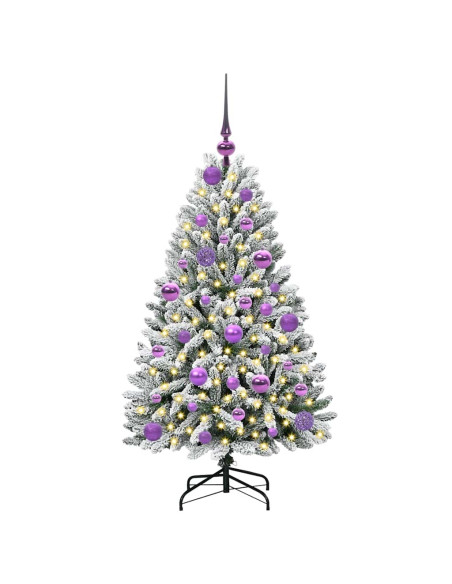 Albero di Natale artificiale Verde e Bianco 120 cm