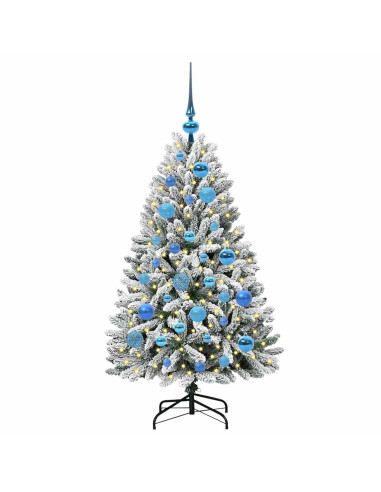 Albero di Natale artificiale Verde e Bianco 120 cm