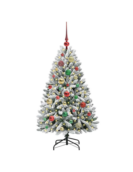 Albero di Natale artificiale Verde e Bianco 120 cm