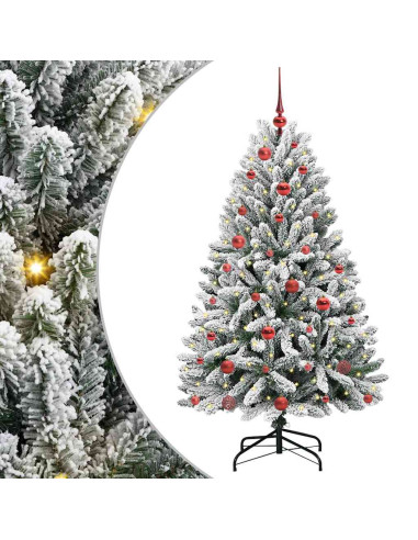 Albero di Natale artificiale Verde e Bianco 150 cm