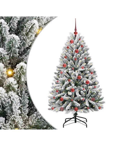 Albero di Natale artificiale Verde e Bianco 150 cm