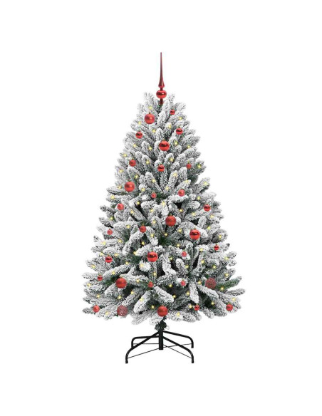 Albero di Natale artificiale Verde e Bianco 150 cm