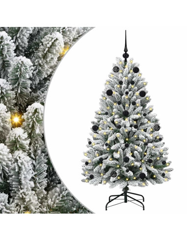 Albero di Natale artificiale Verde e Bianco 150 cm