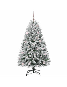 Albero di Natale artificiale Verde e Bianco 150 cm 2