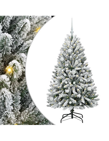 Albero di Natale artificiale Verde e Bianco 150 cm