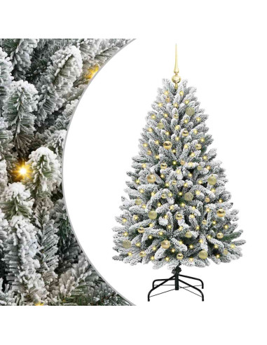 Albero di Natale artificiale Verde e Bianco 150 cm