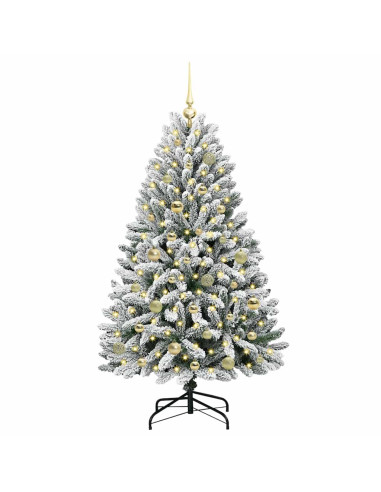 Albero di Natale artificiale Verde e Bianco 150 cm