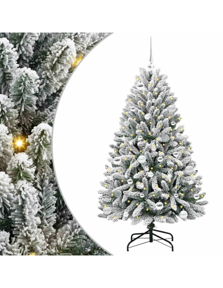 Albero di Natale artificiale Verde e Bianco 150 cm