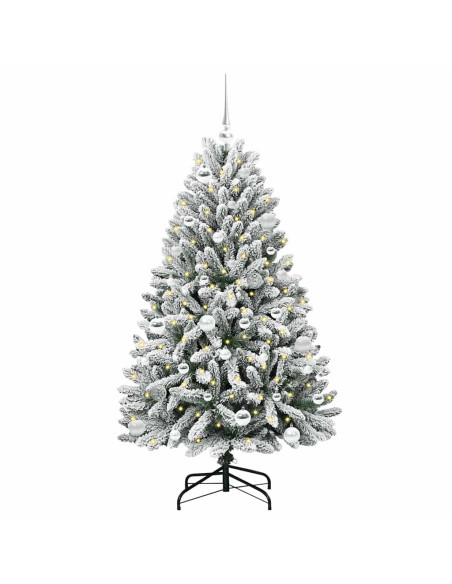 Albero di Natale artificiale Verde e Bianco 150 cm