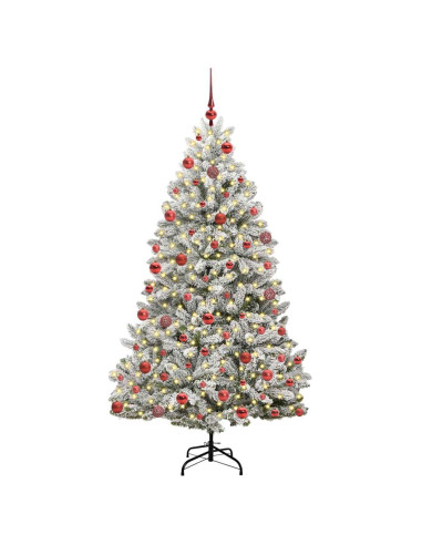 Albero di Natale artificiale Verde e Bianco 180 cm