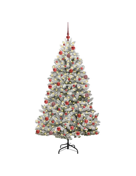 Albero di Natale artificiale Verde e Bianco 180 cm