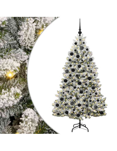 Albero di Natale artificiale Verde e Bianco 180 cm