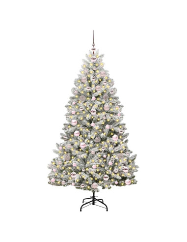 Albero di Natale artificiale Verde e Bianco 180 cm