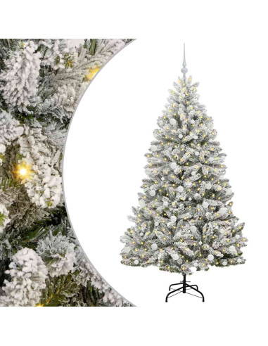 Albero di Natale artificiale Verde e Bianco 180 cm