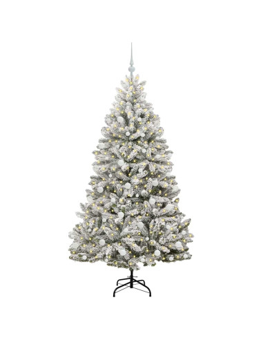 Albero di Natale artificiale Verde e Bianco 180 cm