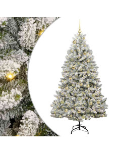 Albero di Natale artificiale con 300 LED Verde e Bianco 180 cm 2