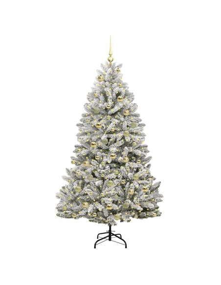Albero di Natale artificiale con 300 LED Verde e Bianco 180 cm