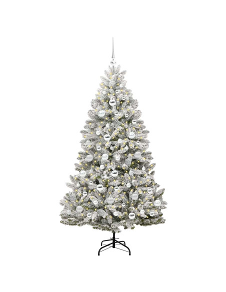Albero di Natale artificiale Verde e Bianco 180 cm
