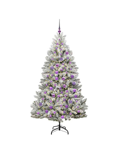 Albero di Natale artificiale Verde e Bianco 180 cm