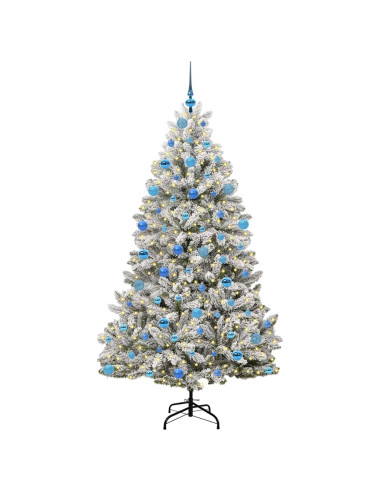 Albero di Natale artificiale Verde e Bianco 180 cm