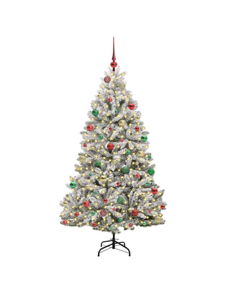 Albero di Natale artificiale Verde e Bianco 180 cm