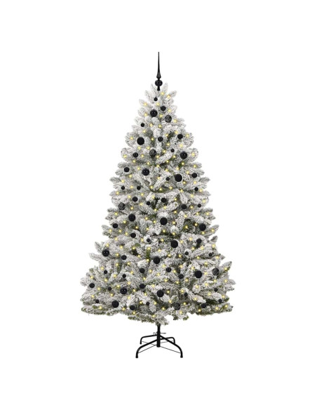 Albero di Natale artificiale Verde e Bianco 210 cm