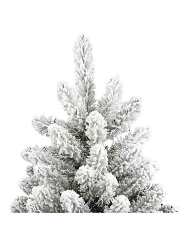 Albero di Natale artificiale Verde e Bianco 210 cm PVC