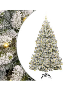 Albero di Natale artificiale 210 cm 300 LED Bianco caldo 2
