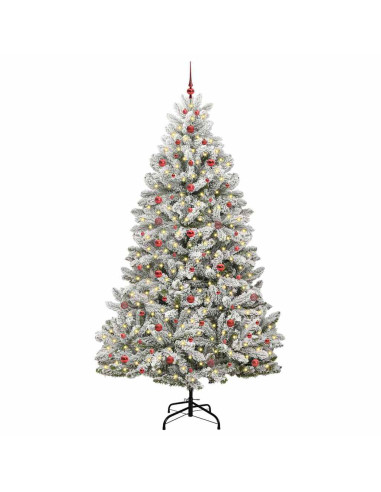 Albero di Natale artificiale Verde e Bianco 240 cm