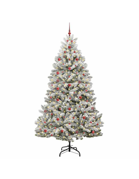 Albero di Natale artificiale Verde e Bianco 240 cm
