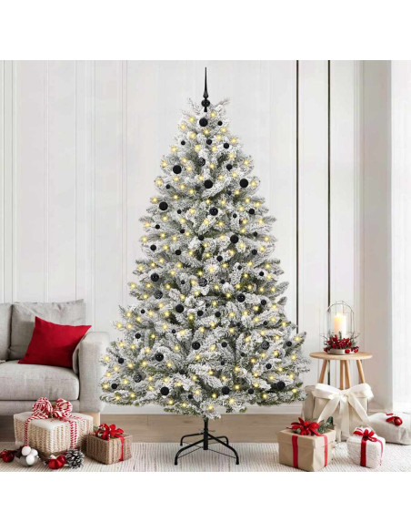 Albero di Natale artificiale Verde e Bianco 240 cm