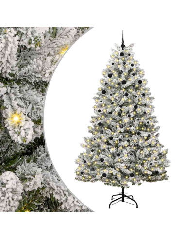 Albero di Natale artificiale Verde e Bianco 240 cm