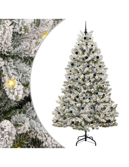 Albero di Natale artificiale Verde e Bianco 240 cm