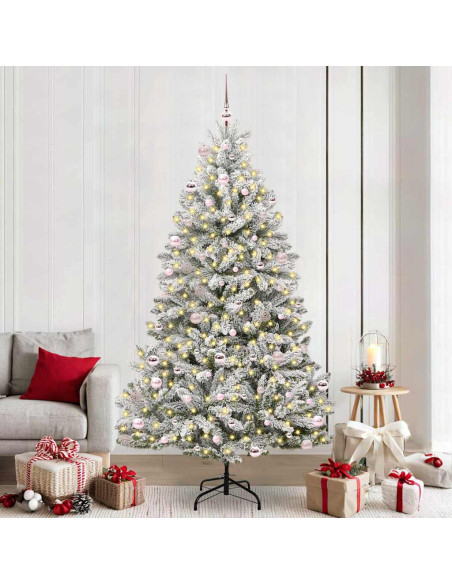 Albero di Natale artificiale Verde e Bianco 240 cm