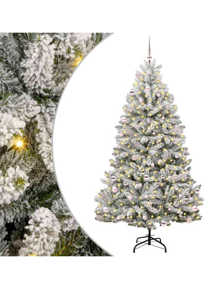 Albero di Natale artificiale Verde e Bianco 240 cm
