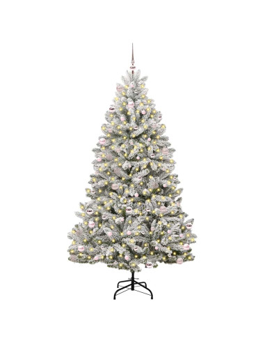 Albero di Natale artificiale Verde e Bianco 240 cm