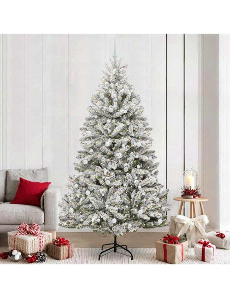 Albero di Natale artificiale Verde e Bianco 240 cm