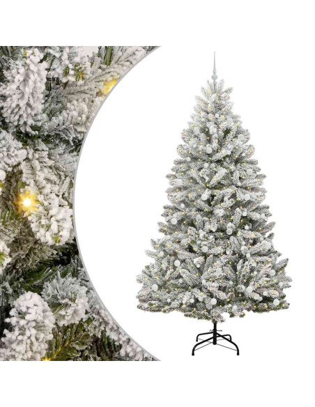 Albero di Natale artificiale Verde e Bianco 240 cm